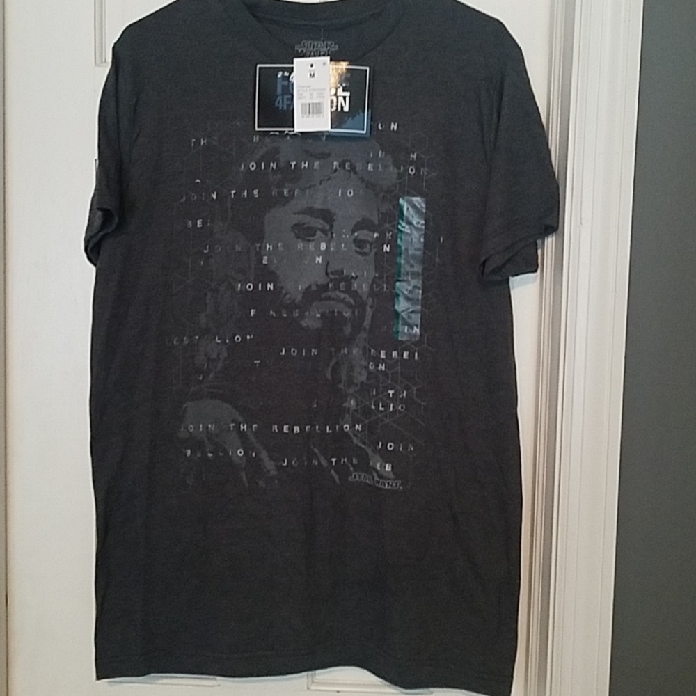 Mens Medium Star Wars Force for Change Rebellion T